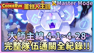 薑餅人王國 | 大師主線4-1~4-28(Story 4 Master Mode)⚔️ 3⭐完整隊伍通關陣容分享✨ - PonPonLin蹦蹦林 | Cookie Run: Kingdom