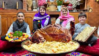 Grandma Roasts a Giant Lamb Over Rice | Nowruz Feast You Must See!