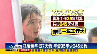 抗議砍7天假  學生欲衝民黨中央爆衝突－民視新聞