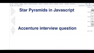 Star Pyramid in Javascript #logicallyjavascript #accentureinterview
