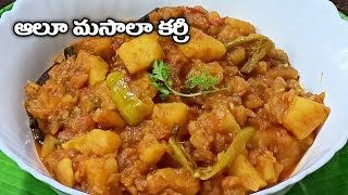 అదిరిపోయే ఆలూ మసాలా కర్రీ || Aloo Masala Curry || Best combo for Rice, Chapati,Pulka and Parota