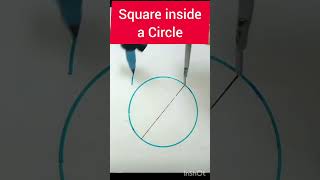 Draw Square inside a Circle 🔴⭕#shorts#math #circle