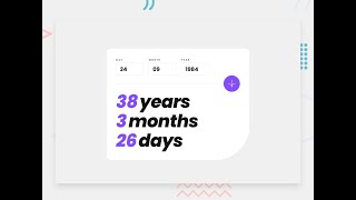 Build an Age Calculator using only HTML, CSS & JavaScript (Frontend Mentor Challenge)