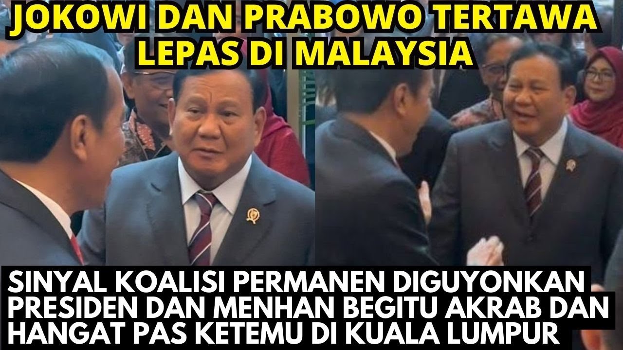 MOMEN JOKOWI DAN PRABOWO TERTAWA LEPAS HINGGA SINGGUNG KOALISI PERMANEN ...