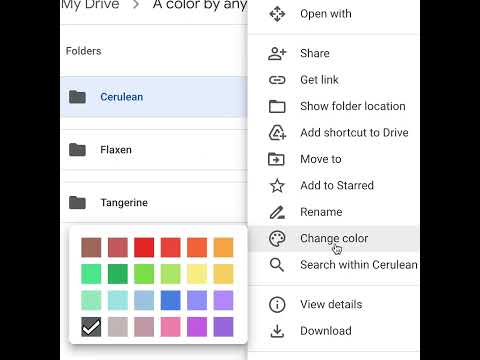 How do you color your Google Drive folders? All one color? Mix-n-match?  #Shorts