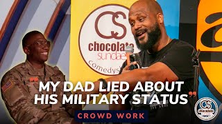 My Dad Lied About His Military Status - Sydney Castillo - Chocolate Sundaes Comedy - CROWD WORK