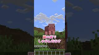 【マインクラフト】豚の姿でプレイするマイクラ！#shorts