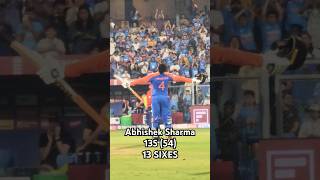 IND VS ENG, ABHISHEK SHARMA Highest T20 score, 135(54), 13 Sixes