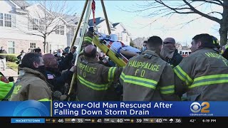 90-Year-Old Man Rescued After Falling Down Storm Drain In Central Islip