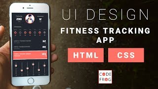 Mobile App UI Design Tutorial - Fitness Tracking App | HTML CSS Speed Coding with Source Code