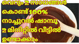 2 ingredients 100% home made natural shampoo | remove oil | hair growth\u0026shining hair | ഷാമ്പൂ