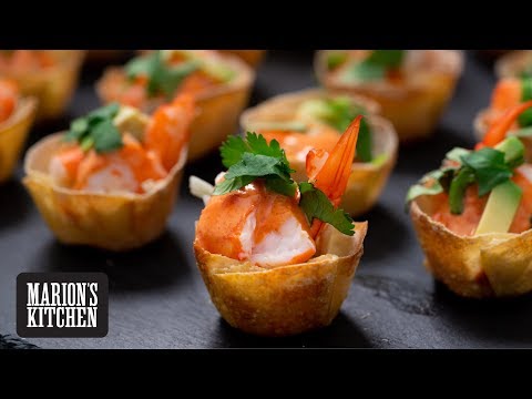 Thai Shrimp Wonton Cups Recipe