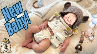 Meet my NEW Silicone Baby Boy 💙🍼 Luxury Doll Unboxing Experience & First Impressions 🥹