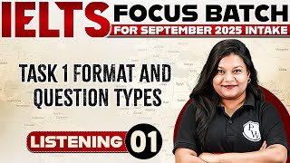 TASK 1 FORMAT AND QUESTION TYPES | IELTS LISTENING | IELTS FOCUS BATCH