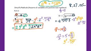 Simplify Higher Order Roots (with Variables)
