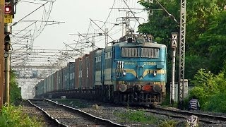 Kanpur + Ludhiana WAG-7 duo hauls a loaded northbound container rake!!