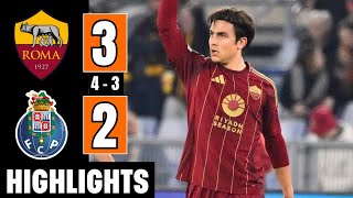 Roma Vs. Porto 3-2 [Agg. 4-3] | EXTENDED HIGHLIGHTS | UEFA Europa League | Paulo Dybala