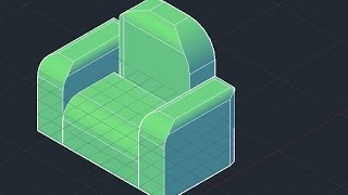 3D Sofa - AutoCAD 2013 / 2014 (Basic)