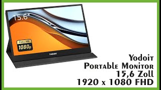 Yodoit Portable Monitor 15,6 Zoll 1920 x 1080 FHD - Unboxing \u0026 Test