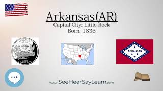 ARKANSAS - The 25th State of America | EYNTK  about The States & Territories ❤️🌎🔊✅