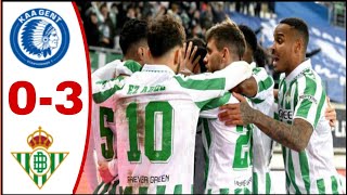 KAA Gent vs Real Betis (0-3), All Goals Results/Highlights-2025 Antony Goal, Cedric Bakambu Goal..