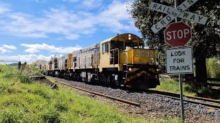 TasRail 2002 2008 2001 2010 #77 empty Ore train Pigeon Hill