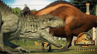 INDOMINUS REX VS DEINOCHEIRUS | Jurassic World Evolution 2