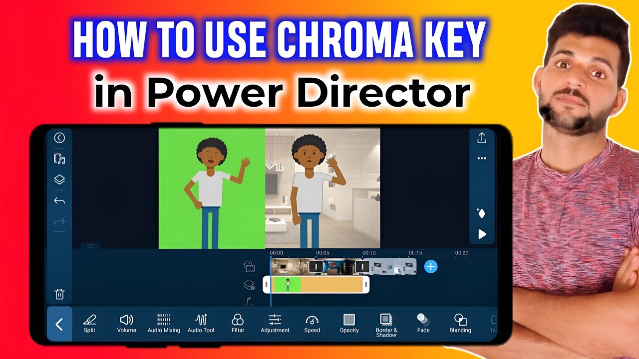 How To Remove Green Screen Of Videos In Power Director 2022 | Chroma ...