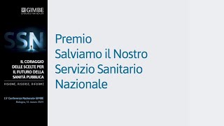 Cerimonia di consegna del Premio Salviamo SSN - 15a Conferenza GIMBE