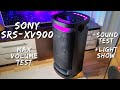 Sony SRS-XV900 Sound test with BASS BOOSTED Music at Max Volume +Light  Show