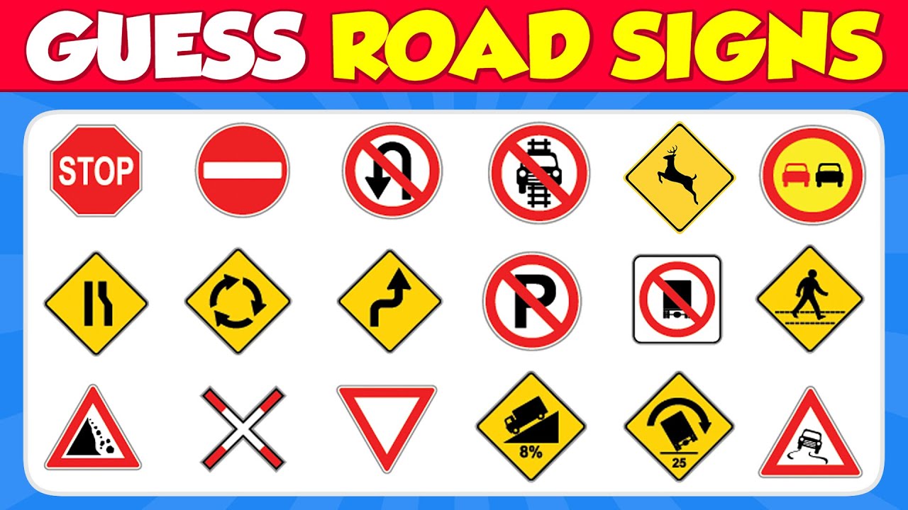 Can You Pass The Road Sign Quiz ёяыс Traffic Signs Quiz ёяыгя п Youtube