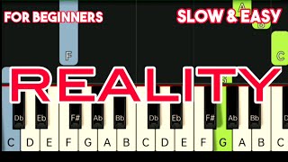 Richard Sanderson Reality Slow Easy Piano Tutorial
