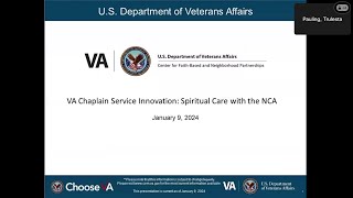 VA Chaplain Service Innovation: Spiritual Care with the NCA 01.09.2024