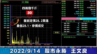 跌6%買跟漲8%買，誰比較賺? 2022/9/14「王文良股市永勝」