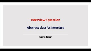 Abstract Class Vs Interface In java