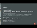 Hands-On Lab: Introduction to Oracle Machine Learning for Python on Autonomous Database