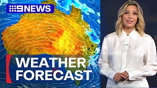 Australia Weather Update: Cloudy conditions and expected rain | 9 News Australia