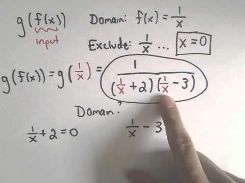 Domain of a Composition of Functions, Example 1 Domain of a Composition of Functions, Example 1