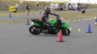 NINJA400 愛媛ジムカーナ大会　最終戦　H2 広間セクション