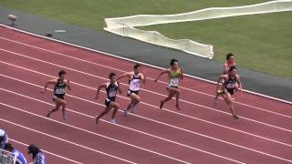 62th全実 男子100m予選5組村田和哉10.66(-0.4)