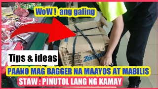 UNSAON PAG HIGOT SA KARTON NGA LIG-ON OG  MAAYONG PAGKA BAGGER SA GROCERY.