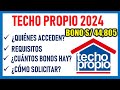 TECHO PROPIO 2024| Todo lo que tienes que saber: Bono Habitación  Familiar, Requisitos y postulación