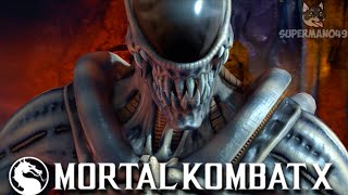 90% DAMAGE IN 12 SECONDS WITH ALIEN! - Mortal Kombat X: \