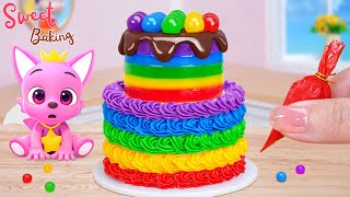 🍉Tiny Rainbow Cake🍋Most Satisfying Miniature Rainbow Cake Decorating Ideas With Sweet Baking Recipe🍊