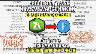 Cara Menambahkan Font Keren Untuk Aplikasi Pixellab Den Doovi