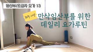 [임산부요가/초급자요가] 만삭임산부를 위한 데일리 요가루틴 (30주이상 임신부 모이세요!) ep.13