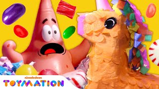 Toys Destroy Giant Piñata w/ SpongeBob, Blaze, Loud House & More! | Toymation Nation