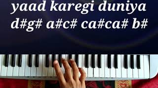Yaara Teri yaari ko on piano|| piano tutorial || Dehradun Rockers