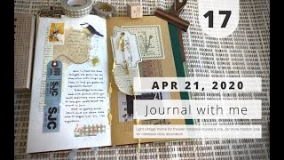 【Journal with Me】Travelers Notebook TN Standard size mix paper insert |标准版| 混合纸内芯复古手帐拼贴｜2020 四月 APR