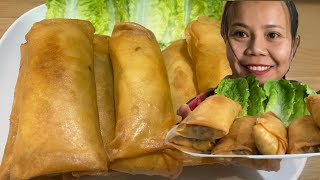 มาทำปอเปี๊ยะทอดกันจ้า เมนูง่ายๆใครๆก็ทำได้ pork spring Roll